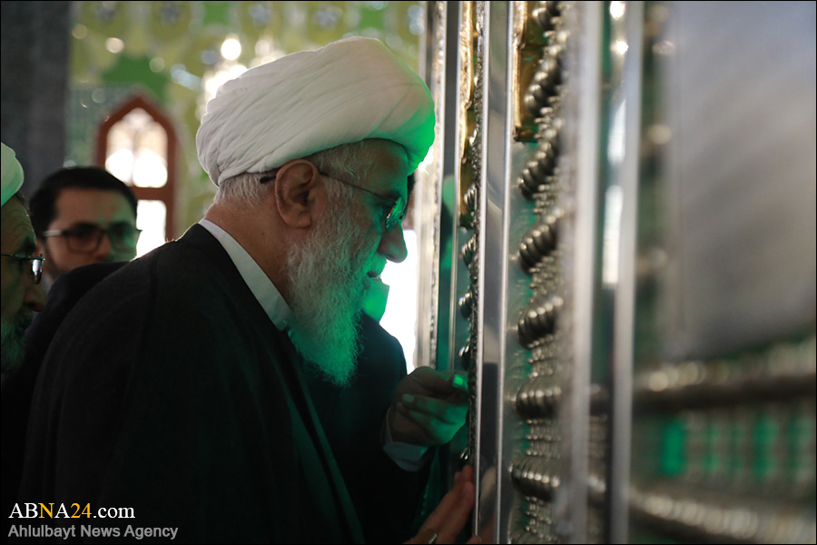زیارت بارگاه سیده خوله و مقبره شهید سید عباس موسوی توسط آیت‌الله رمضانی