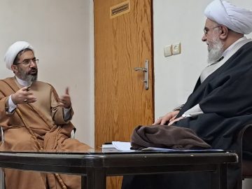 دیدار صمیمانه حجت‌الاسلام و المسلمین کاظمی با آیت‌الله رمضانی