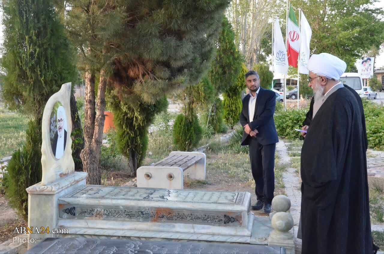 گزارش تصویری | ادای احترام دبیر مجمع جهانی اهل‌بیت(ع) به شهدای جنگ رمضان و دفاع مقدس در بهشت زهرای اراک