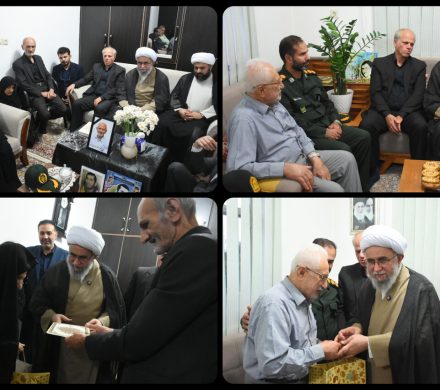 دیدار آیتالله رمضانی با خانواده شهیدان محسن مهدویمقدم و عباس نیکویی در شفت